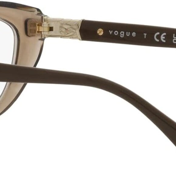 Women's Cat Eye Prescription Eyewear Frames Transparent Brown 50mm - Picture 5 of 7